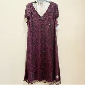 Downton Plum Flapper Dress 1920s Gatsby Harlem
